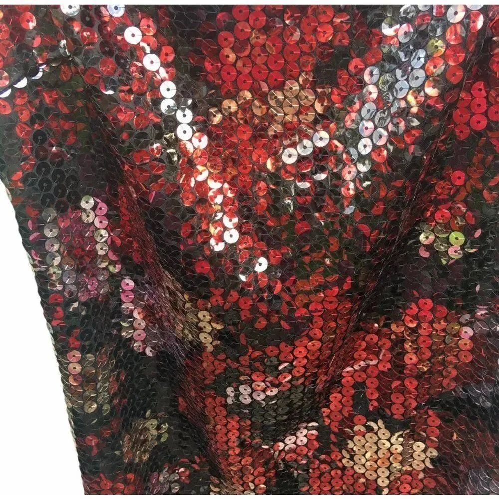 Express Red Black Sequins Body Con Mini Dress - Picture 2 of 5
